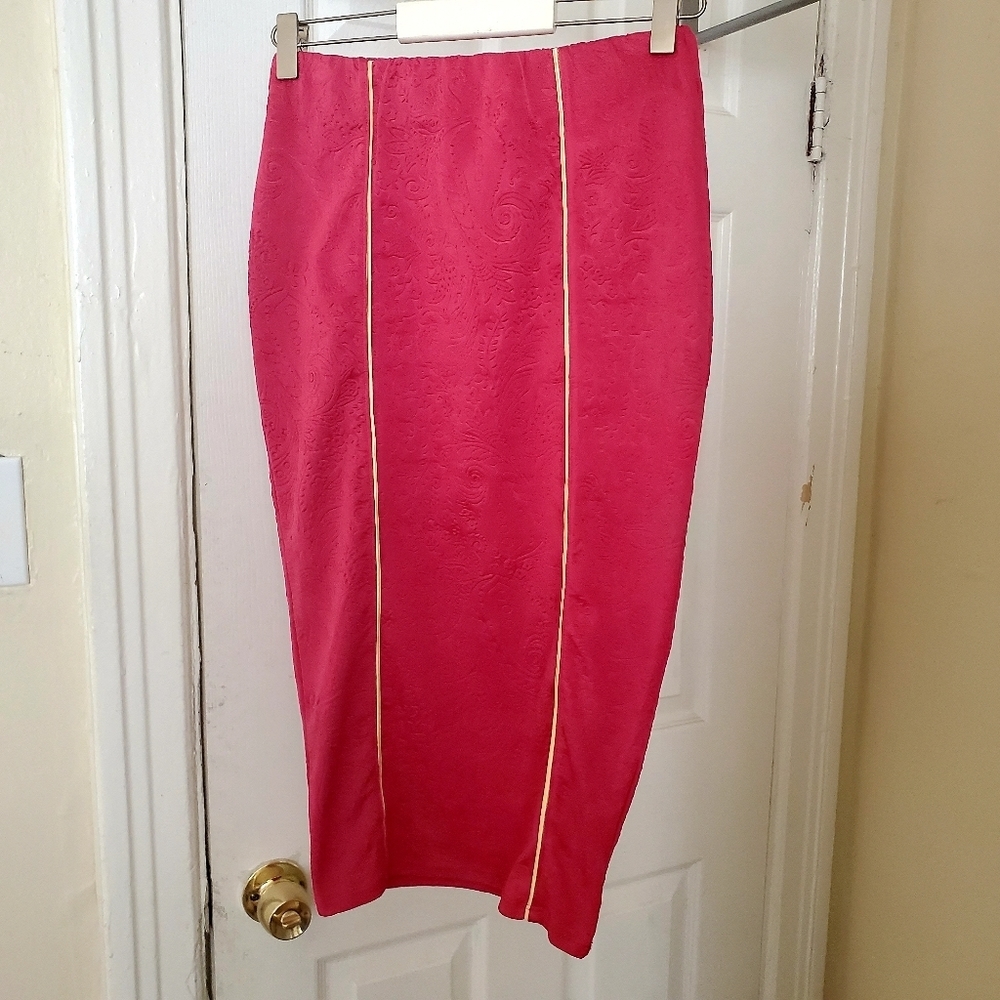BRIGHT Pink Pencil Skirt